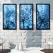 Picture Perfect International 'Soft Dandelion Seeds II' 3 Piece Framed Graphic Art Set Plastic/Acrylic in Blue | 33.5 H x 52.5 W x 1 D in | Wayfair