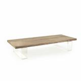 Foundry Select Acrylic Coffee Table Plastic/Acrylic/Wood in Brown/Gray/White | 13.75 H x 71 W x 29.75 D in | Wayfair FNDS1554 43377622