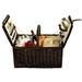 Arlmont & Co. Picnic Basket for Two Wicker or Wood in Black/Brown | 17 H x 20 W x 13.5 D in | Wayfair FRPK1536 42688884