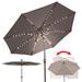 Arlmont & Co. Armory Patio Umbrella Battery Operated LED Garden Parasol Market Umbrella Metal in Brown | 9 H in | Wayfair FRPK2061 45190776