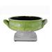 Fleur De Lis Living Kerry Ceramic Decorative Bowl Ceramic in Green/White | 5 H x 10 W x 10 D in | Wayfair FDLL5301 42009226