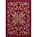 Red/White 72 x 48 x 0.25 in Indoor Area Rug - Fleur De Lis Living Collingdale Red Floral Area Rug | 72 H x 48 W x 0.25 D in | Wayfair