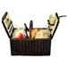 Arlmont & Co. Picnic Basket for Two Wicker or Wood in Black | 17 H x 20 W x 13.5 D in | Wayfair FRPK1536 42688882