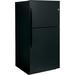 GE Appliances 33" Energy Star® Top-Freezer 21.2 cu. ft. Refrigerator in Black | 66.75 H x 32.875 W x 34 D in | Wayfair GIE21GTHBB