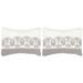 Safavieh Royal Palm Linen Lumbar Pillow /Down/Feather/Linen | 12 H x 20 W x 2.5 D in | Wayfair DEC322A-1220-SET2