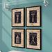 Red Barrel Studio® 'Vintage Barber Shop Art Prints Shave Scissors' 4 Piece Graphic Art Print Set on Wrapped Canvas Canvas | Wayfair