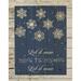 The Finishing Touch 'Let It Snow Christmas Pallet Sign' Textual Art on Wood in Blue Wood in Brown | 14 H x 11 W x 1.5 D in | Wayfair FT10008BL