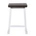 Ivy Bronx Avenell Industrial Counter 24.25" Bar Stool Wood/Metal in White | 24.25 H x 16 W x 14 D in | Wayfair 21A8812AFF7343D2A38FC10945FE1955