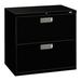 HON Brigade 600 Series 2-Drawer Lateral Filing Cabinet 28.0 H x 30.0 W x 18.0 D in brown/grayMetal/Steel in Black | 28" H X 30" W X 18" D | Wayfair