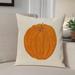 The Holiday Aisle® Lil' Pumpkin Holiday Print Outdoor Square Pillow Cover & Insert Polyester/Polyfill blend in White | 20 H x 20 W x 7 D in | Wayfair