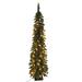 The Holiday Aisle® Pencil Slim 7' Green Fir Artificial Christmas Tree w/ 200 UL Clear/Lights w/ Stand in White | 84 H x 13 W in | Wayfair