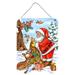 Caroline's Treasures Christmas Santa Claus handing out presents Graphic Art Plaque Metal | 16 H x 12 W x 0.05 D in | Wayfair APH5444DS1216