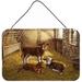Caroline's Treasures Cows Calves in the Barn by Daphne Baxter Painting Print Plaque Metal | 8 H x 12 W x 0.05 D in | Wayfair BDBA0179DS812
