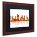 Trademark Fine Art 'Houston Texas Skyline II' Framed Graphic Art on Canvas Canvas, Wood | 16 H x 20 W x 0.5 D in | Wayfair MW0089-W1620BMF