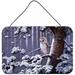 Caroline's Treasures Owl on a Tree Branch in the Snow by Daphne Baxter Painting Print Plaque in Gray/Green/White | 8 H x 12 W x 0.05 D in | Wayfair