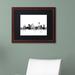 Trademark Fine Art 'San Antonio Texas Skyline B&W' Framed Graphic Art Print on Canvas in Black/White | 11 H x 14 W x 0.5 D in | Wayfair