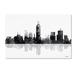 Trademark Fine Art 'Indianapolis Indiana Skyline BG-1' Graphic Art Print on Wrapped Canvas Metal in Black/White | 22 H x 32 W in | Wayfair