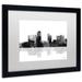 Trademark Fine Art 'Little Rock Arkansas Skyline BG-1' Matted Framed Graphic Art on Canvas Canvas, Wood | 16 H x 20 W x 0.5 D in | Wayfair