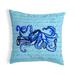 Betsy Drake Interiors Script Octopus Indoor/Outdoor Throw Pillow Polyester/Polyfill blend | 18 H x 18 W x 6 D in | Wayfair NC534