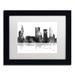 Trademark Fine Art 'Tulsa Oklahoma Skyline BG-1' Matted Framed Graphic Art on Canvas Canvas, Wood | 16 H x 20 W x 0.5 D in | Wayfair MW0180-B1620MF