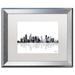 Trademark Fine Art 'Charlotte NC Skyline BG-1' Matted Framed Graphic Art on Canvas Canvas, Wood | 11 H x 14 W x 0.5 D in | Wayfair MW0123-S1114MF