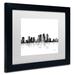 Trademark Fine Art 'Tampa Florida Skyline BG-1' Matted Framed Graphic Art on Canvas Canvas, Wood | 11 H x 14 W x 0.5 D in | Wayfair MW0175-B1114MF