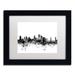 Trademark Fine Art 'Sacramento CA Skyline B&W' Framed Graphic Art Canvas in Black/White | 11 H x 14 W x 0.5 D in | Wayfair MT1035-B1114MF