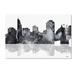 Trademark Fine Art 'Cincinatti Ohio Skyline BG-1' Graphic Art Print on Wrapped Canvas Metal in Black/White | 22 H x 32 W in | Wayfair