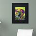 Trademark Fine Art 'Hey Bulldog' Framed Painting Print on Canvas Canvas, Wood | 14 H x 11 W x 0.75 D in | Wayfair ALI1484-B1114BMF