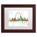 Trademark Fine Art 'St Louis Missouri Skyline ' Matted Framed Graphic Art Canvas, Wood | 11 H x 14 W x 0.5 D in | Wayfair MW0261-W1114MF