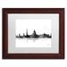 Trademark Fine Art 'Washington DC Skyline BG-1' Matted Framed Graphic Art Canvas, Wood | 11 H x 14 W x 0.5 D in | Wayfair MW0181-W1114MF