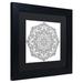 Trademark Fine Art 'Sublime Mandala' Framed Graphic Art Print on Canvas Canvas, Wood in Black/White | 13 H x 13 W x 0.75 D in | Wayfair