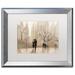 Trademark Fine Art 'An Evening Out Neutral' Framed Painting Print on Canvas Canvas, Wood in Green | 16 H x 20 W x 0.5 D in | Wayfair