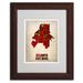 Trademark Fine Art 'Atlanta Watercolor Map' Framed Graphic Art on Canvas Canvas | 14 H x 11 W x 0.75 D in | Wayfair ALI0109-W1114MF