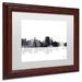 Trademark Fine Art 'Augusta Maine Skyline BG-1' Framed Graphic Art on Canvas Canvas, Wood | 11 H x 14 W x 0.5 D in | Wayfair MW0116-W1114MF