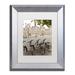 Trademark Fine Art 'Paris Deux - City Hall Bicycles' Matted Framed Print on Canvas Canvas, Wood | 14 H x 11 W x 0.5 D in | Wayfair YG7134-S1114MF