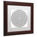 Trademark Fine Art 'HeArt on Canvass Mandala' Ahrens' Framed Graphic Art on Canvas Canvas, Wood in Black/White | 11 H x 11 W x 0.5 D in | Wayfair