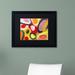 Trademark Fine Art 'Colorful Abstract Circles 3' Framed Print on Canvas Canvas, Wood | 11 H x 14 W x 0.5 D in | Wayfair AV0197-B1114MF