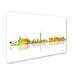 Trademark Fine Art 'Las Vegas Nevada Skyline' Graphic Art on Wrapped Canvas Metal | 22 H x 32 W x 2 D in | Wayfair MW0092-C2232GG