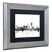 Trademark Fine Art 'San Francisco City Skyline B&W' Framed Graphic Art Print on Canvas in Black/White | 11 H x 14 W x 0.5 D in | Wayfair