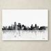 Trademark Fine Art 'Kansas City Missouri Skyline' Graphic Art Print on Wrapped Canvas in White | 30 H x 47 W x 2 D in | Wayfair MW0183-C3047GG