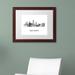 Trademark Fine Art 'Fort Worth Texas Skyline WB-BW' Framed Graphic Art on Canvas Canvas, Wood | 11 H x 14 W x 0.5 D in | Wayfair MW0438-W1114MF