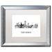 Trademark Fine Art 'Fort Worth Texas Skyline WB-BW' Framed Graphic Art on Canvas Canvas, Wood | 16 H x 20 W x 0.5 D in | Wayfair MW0438-S1620MF