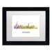 Trademark Fine Art 'Chicago Illinois Skyline WB-1' Framed Graphic Art on Canvas Canvas, Wood | 11 H x 14 W x 0.5 D in | Wayfair MW0357-B1114MF