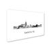 Trademark Fine Art "Santa Fe New Mexico Skyline WB-BW" by Marlene Watson Graphic Art on Wrapped Canvas Canvas | 16 H x 24 W x 2 D in | Wayfair