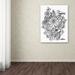 Trademark Fine Art 'Flower Design 3' KCDoodleArt Graphic Art on Wrapped Canvas in Black/White | 24 H x 18 W x 2 D in | Wayfair ALI3591-C1824GG