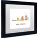Trademark Fine Art "New Orleans Louisiana Skyline WB-1" by Marlene Watson Framed Graphic Art Canvas, Wood | 11 H x 14 W x 0.5 D in | Wayfair