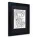 Trademark Fine Art 'Flower Girls' by KCDoodleArt Framed Graphic Art Canvas in Black/Green/White | 14 H x 11 W x 0.5 D in | Wayfair ALI3628-B1114BMF