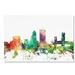 Trademark Fine Art 'Jacksonville Florida Skyline SP' Graphic Art on Wrapped Canvas in White | 30 H x 47 W x 2 D in | Wayfair MW0524-C3047GG