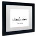 Trademark Fine Art "Las Vegas Nevada Skyline WB-BW" by Marlene Watson Framed Graphic Art Canvas, in Black/White | 11 H x 14 W x 0.5 D in | Wayfair